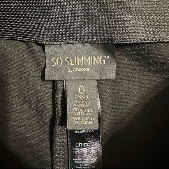 Chico’s So Slimming Black Ankle Stretch Pull On Pant Womens Size 0 / US 4 - Picture 7 of 15